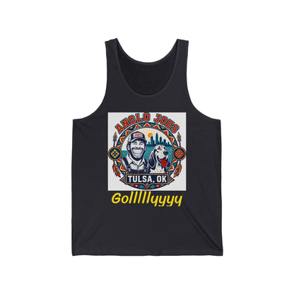 Anglo Joe's Tulsa, OK Fishing Tank Top — 'Gollllllyyyy' Retro Outdoor Tee