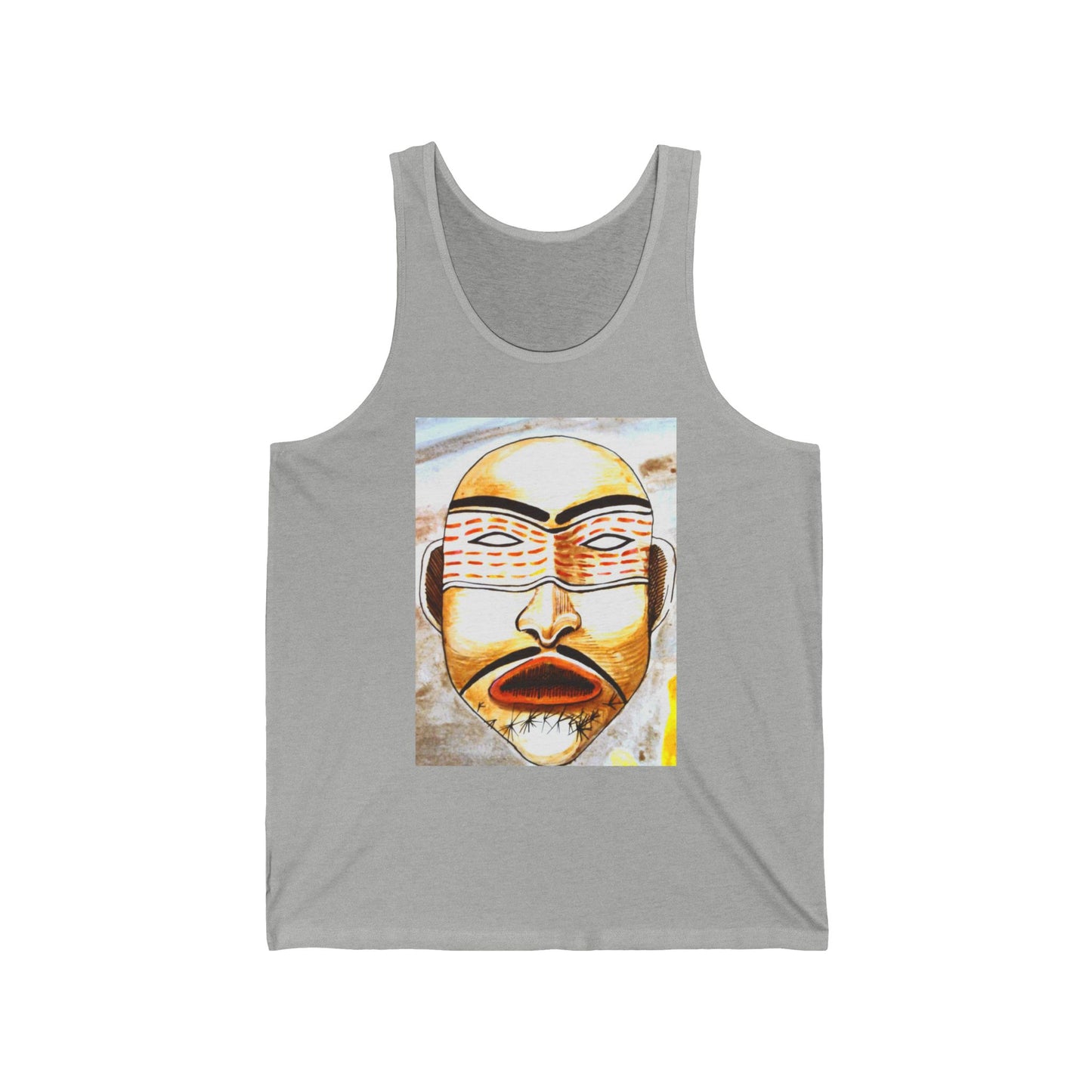 Tribal Mask & Crossed Arrows Graphic Tank Top