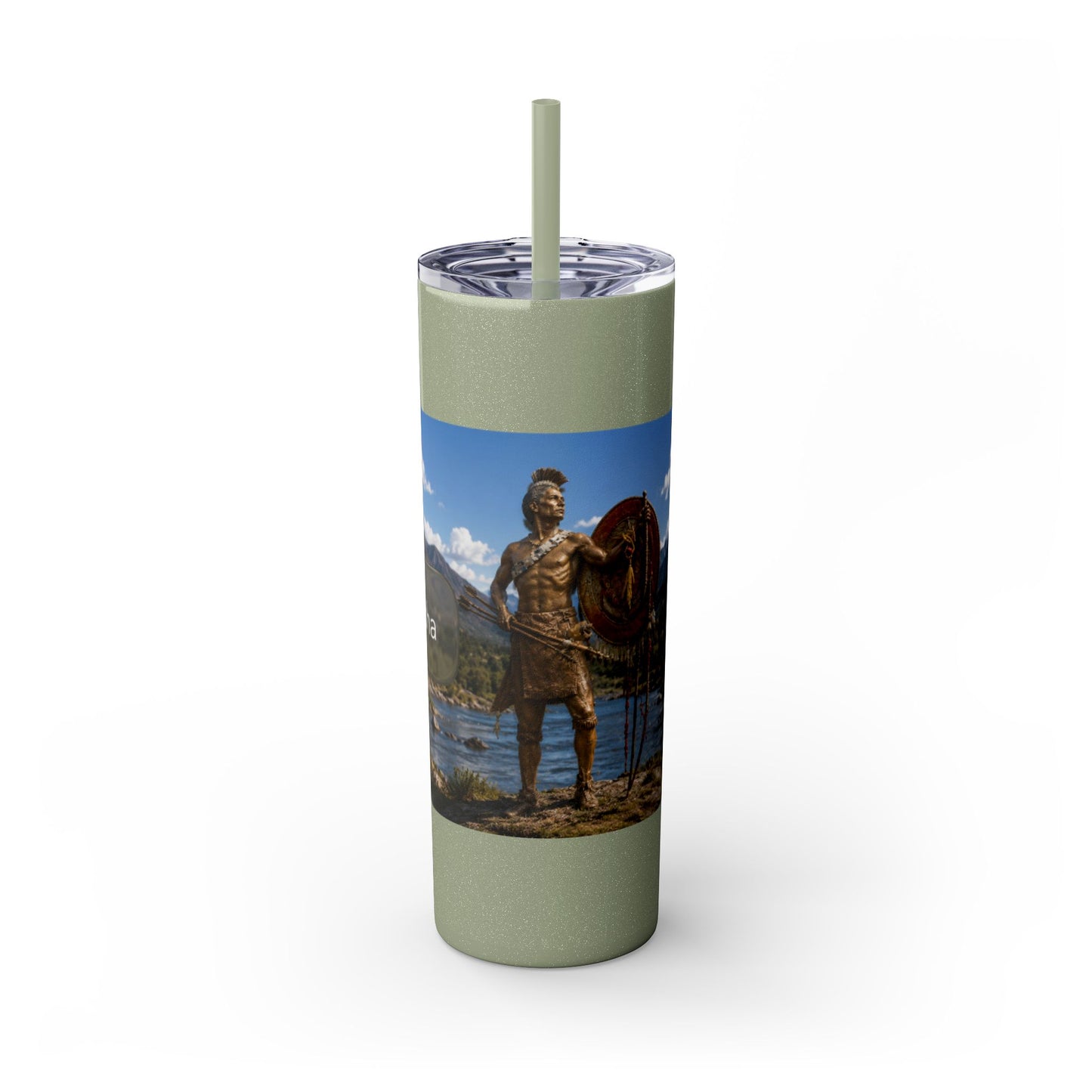 Chickasaw Skinny Tumbler with Straw, 20oz