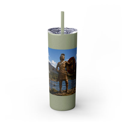 Chickasaw Skinny Tumbler with Straw, 20oz
