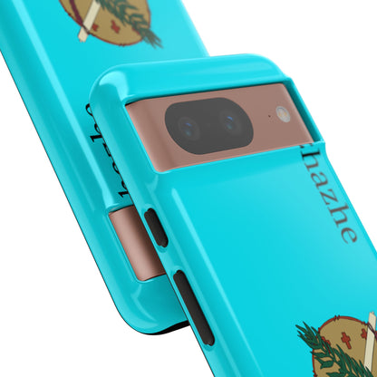 Osage Phone Case — Wazhahze Tribal Shield Design (Native Feather & Tomahawk)
