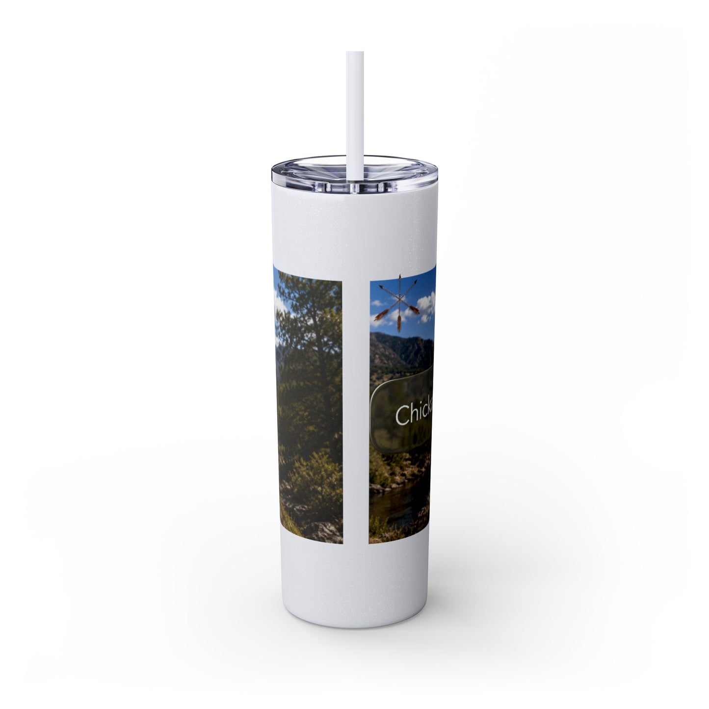 Chickasaw Skinny Tumbler with Straw, 20oz