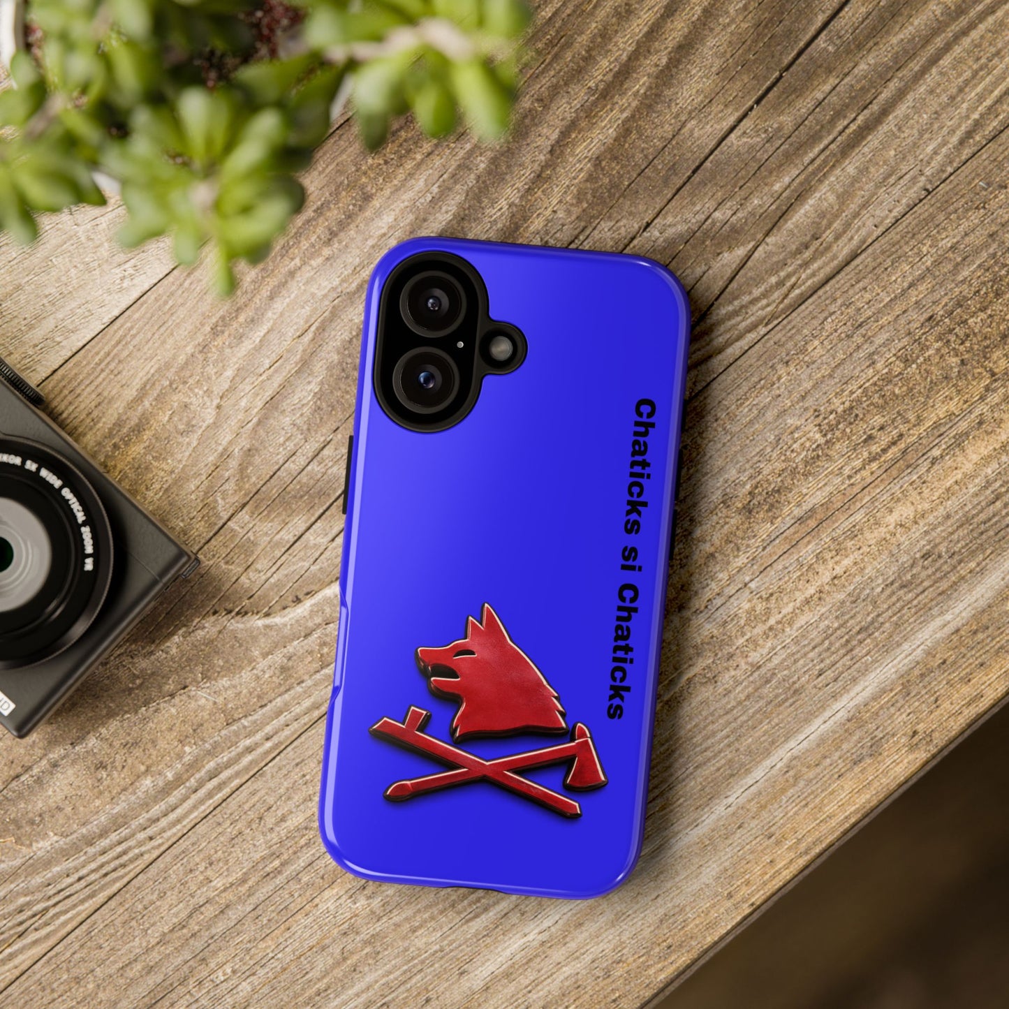 Pawnee Phone Case — Blue 'Chaticks si Chaticks' Wolf Logo Tough Case