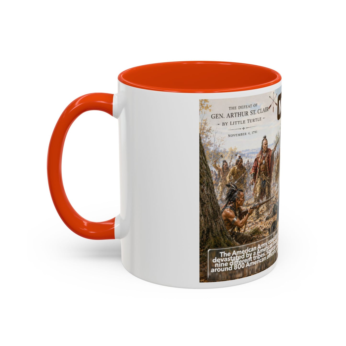 Miami History Battle Scene Mug — Military Vintage Illustration Coffee Cup (11oz/15oz)