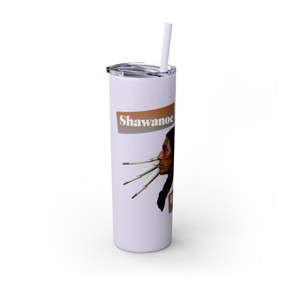Shawnee Absentee Skinny Tumbler with Straw, 20oz