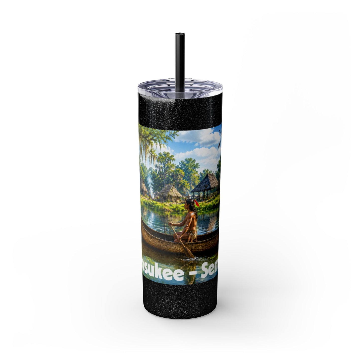 Seminole Skinny Tumbler with Straw, 20oz