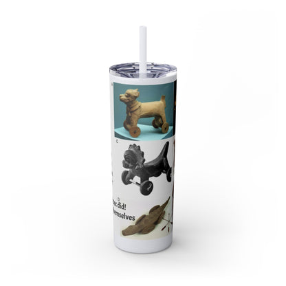 Aztec 20oz Skinny Tumbler - Educational Indigenous Artifacts Design