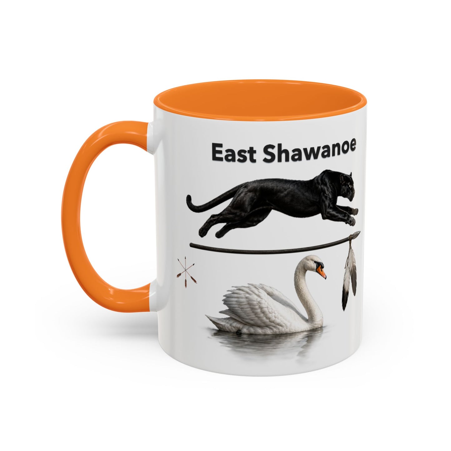 Shawnee East Shawanoe Mascot Panther & Swan Coffee Mug (11oz/15oz)