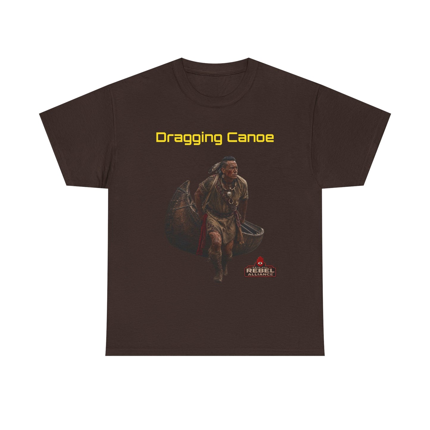 Dragging Canoe Canoe Warrior T-Shirt — Native American Historical Tribute Tee