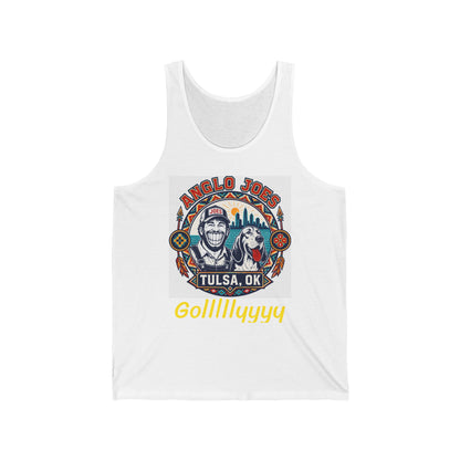 Anglo Joe's Tulsa, OK Fishing Tank Top — 'Gollllllyyyy' Retro Outdoor Tee