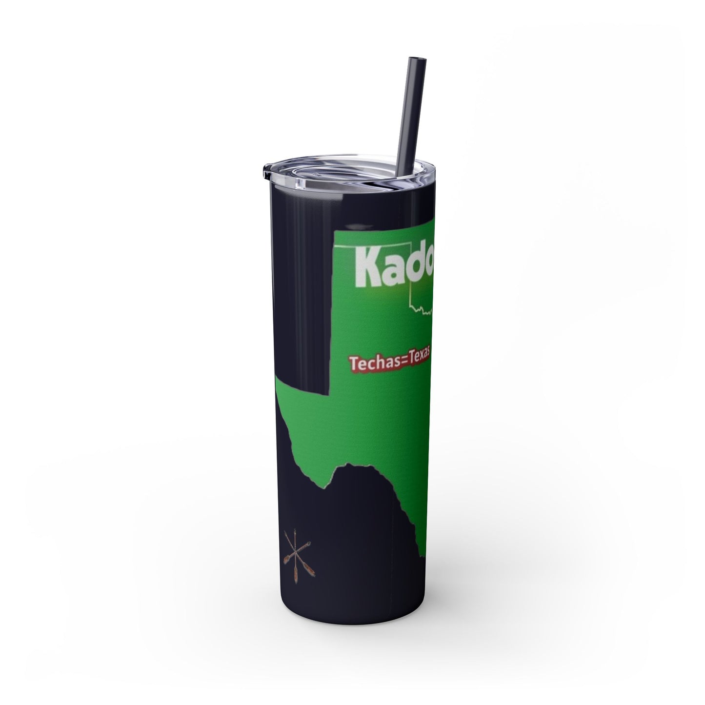 Caddo Kadohadoha Texas Map 20oz Skinny Tumbler with Straw