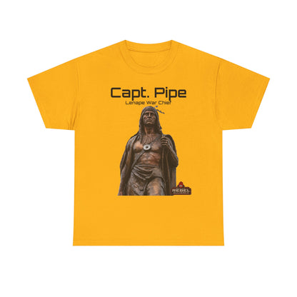 Capt. Pipe Lemape War Chief T‑Shirt — Native Warrior Graphic Tee