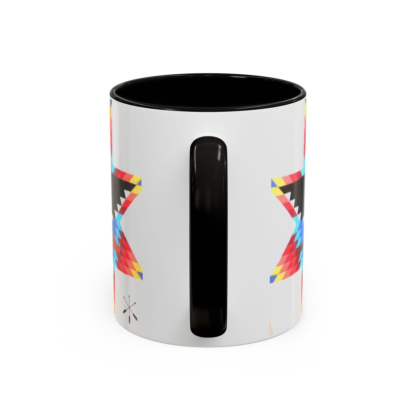 Onci  Eagle Star Ceramic Mug — Colorful Geometric Native-Inspired Coffee Cup (11oz, 15oz)