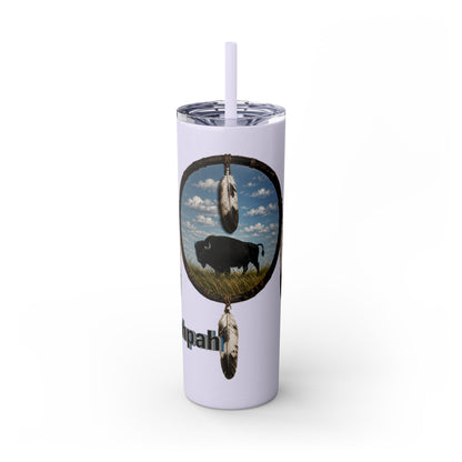 Quapaw Buffalo Skinny Tumbler 20oz — Ogahpahka Design