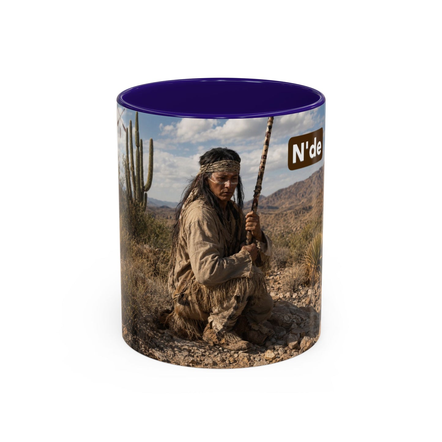 Ft. Sill Apache Desert Scene Coffee Mug — 'N'de' Southwest Landscape 11/15oz
