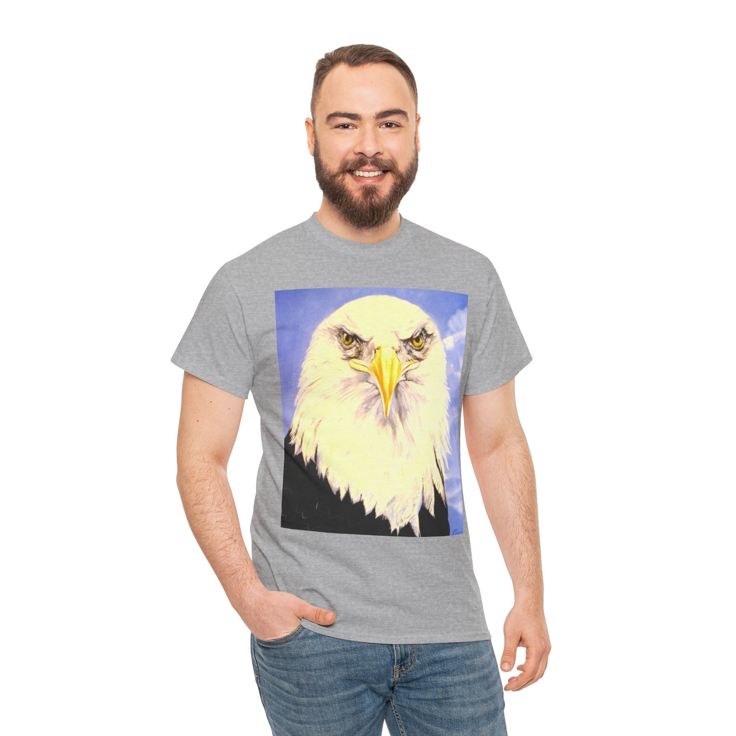 Bald Eagle Graphic Tee — Patriotic Vintage Bird T-Shirt with Arrow Back Design
