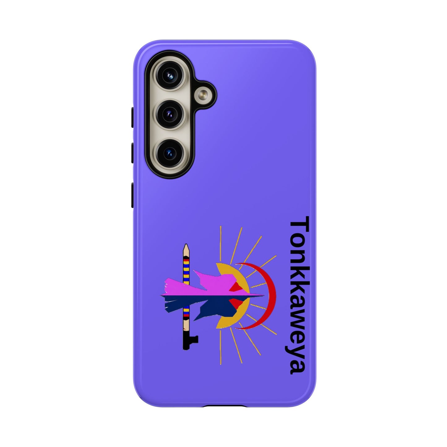 Tonkawa Phone Case — Tonkkaweya Sunrise Design (Protective Purple Hard Shell)