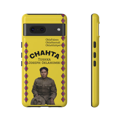 Chahta Tushka Joseph Oklahombi Yellow Phone Case — Native American Tribute Protective Cover