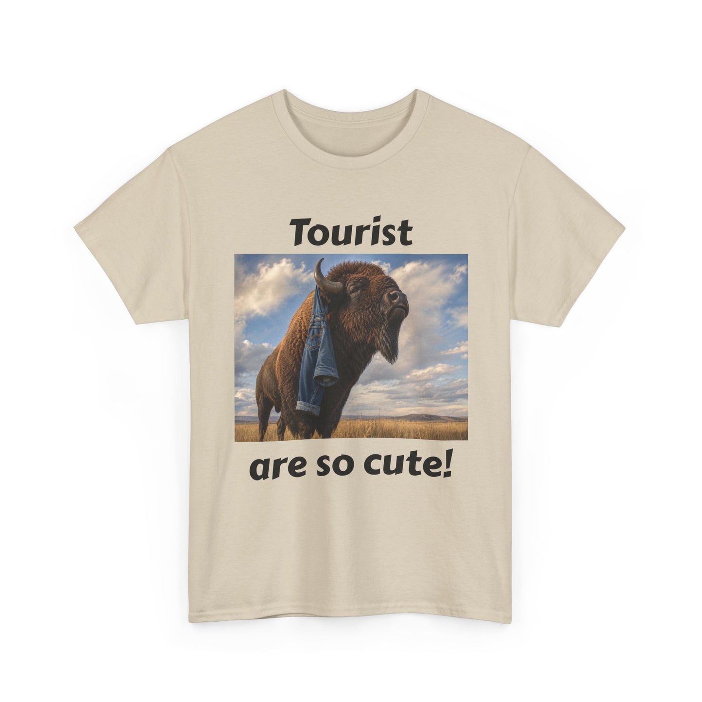 Tourist Are So Cute! T-Shirt — Funny Bison Photo Tee