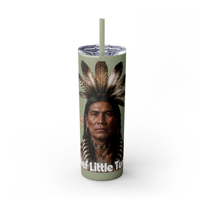 Miami 20oz Skinny Tumbler with Straw — Native Chief Portrait Travel Cup