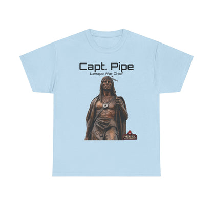 Capt. Pipe Lemape War Chief T‑Shirt — Native Warrior Graphic Tee