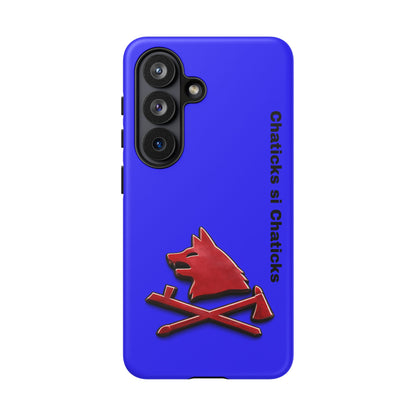 Pawnee Phone Case — Blue 'Chaticks si Chaticks' Wolf Logo Tough Case