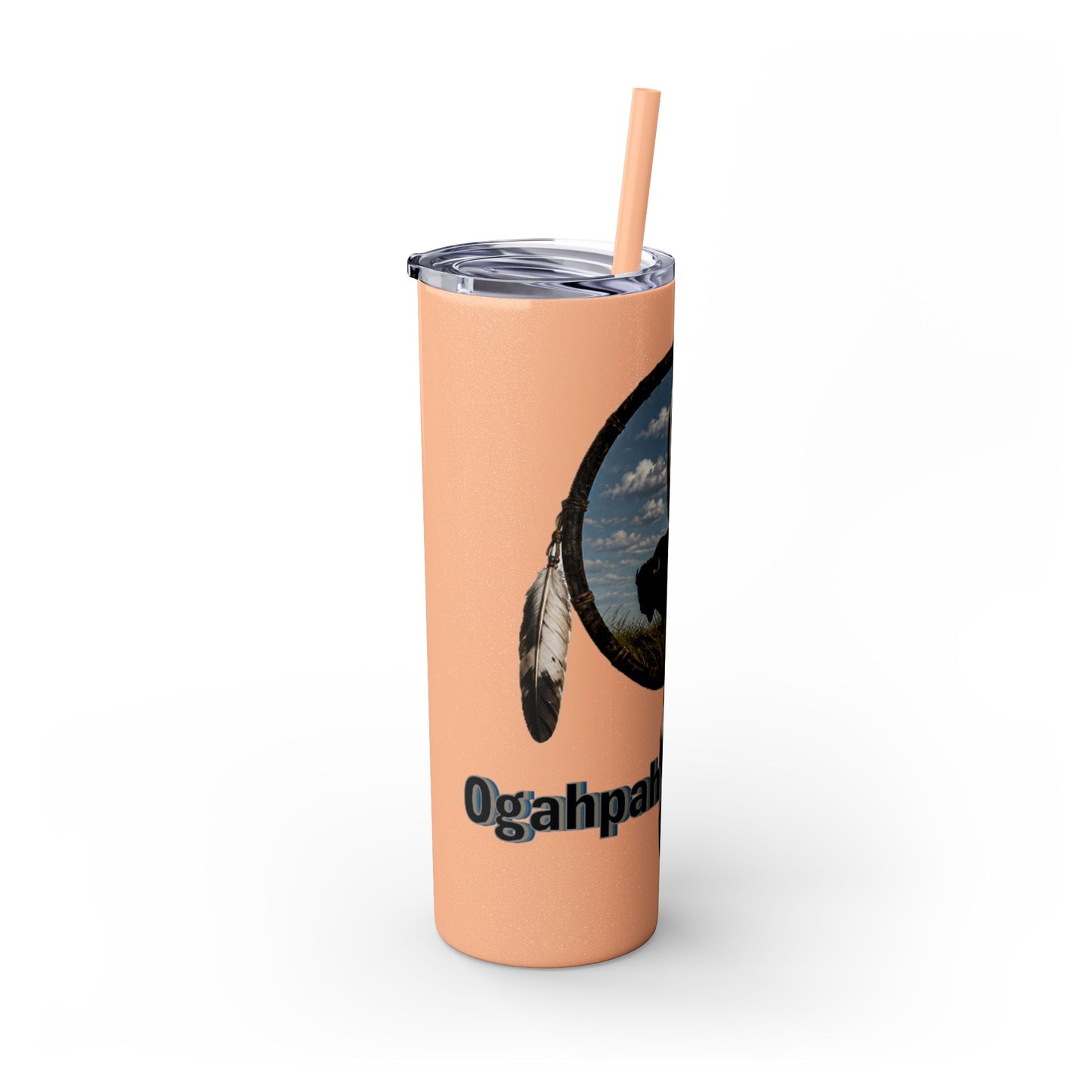 Quapaw Buffalo Skinny Tumbler 20oz — Ogahpahka Design