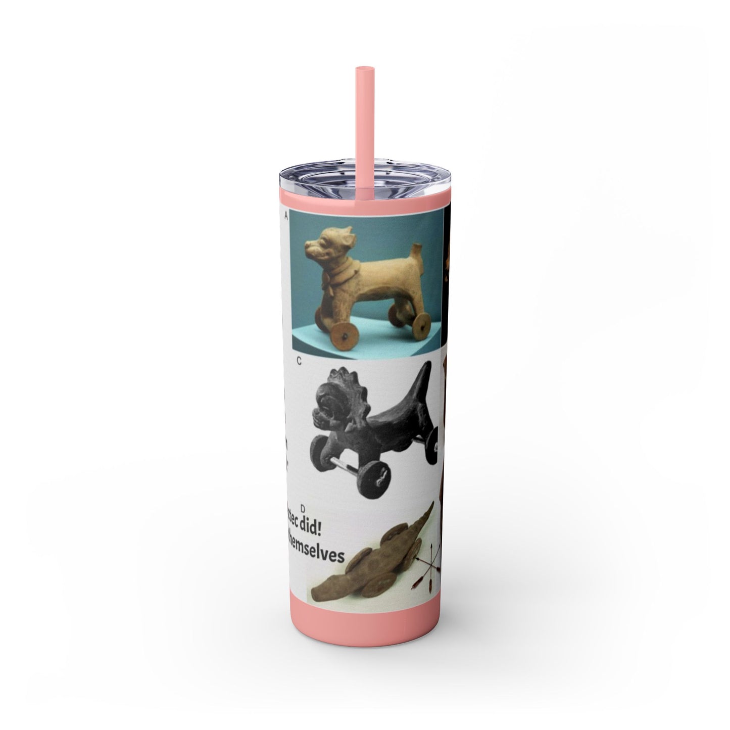 Aztec 20oz Skinny Tumbler - Educational Indigenous Artifacts Design