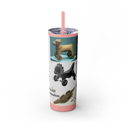 Aztec 20oz Skinny Tumbler - Educational Indigenous Artifacts Design
