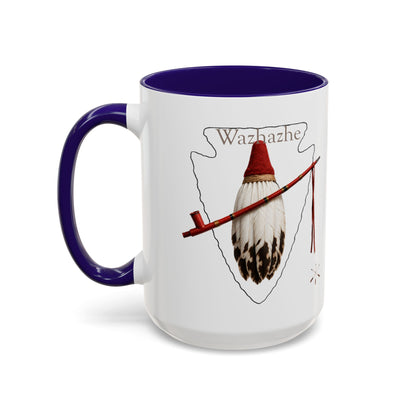 Osage Wazhazhe Tribal Feather Mug (11oz & 15oz) — Native-Inspired Coffee Cup