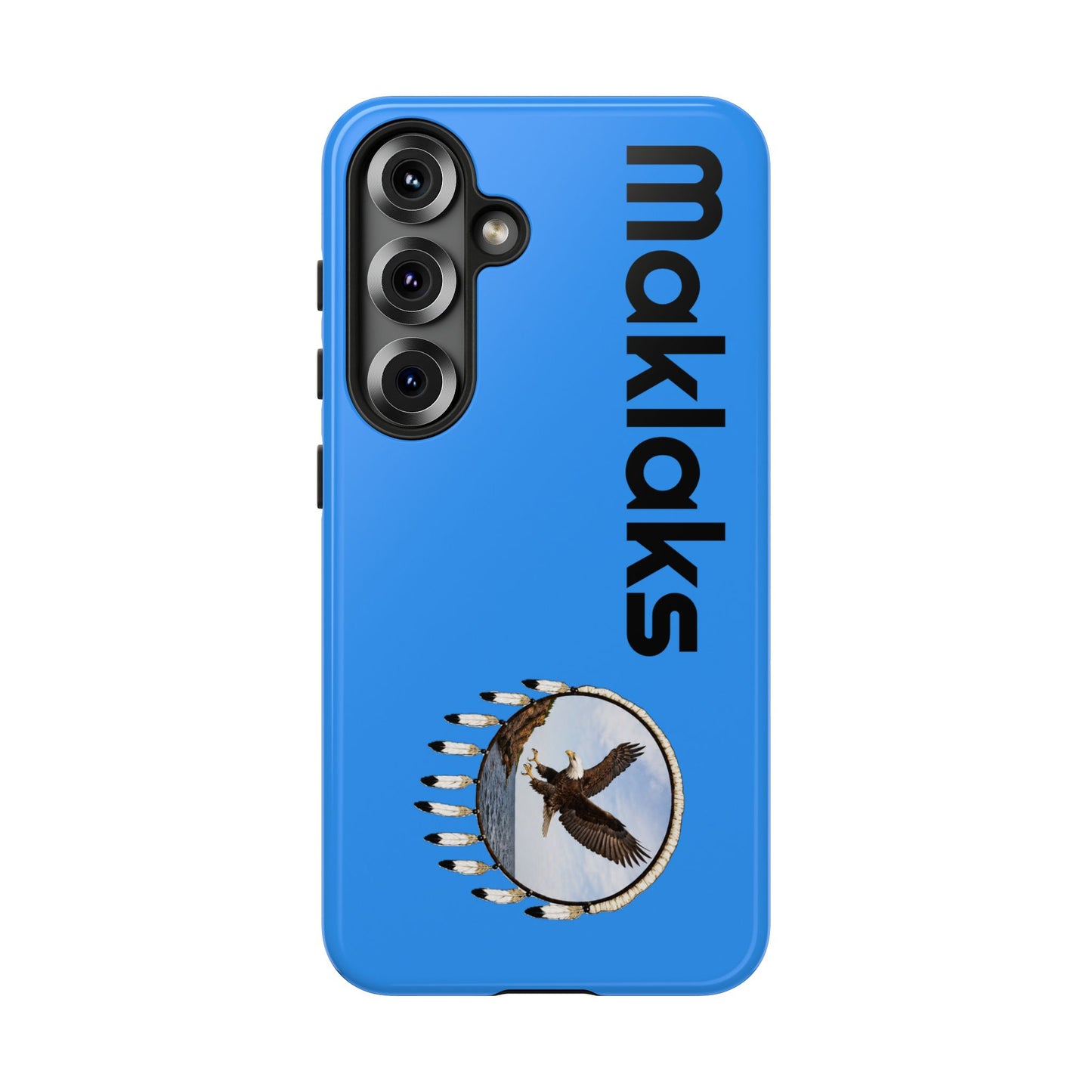 Modoc Blue 'Maklaks' Tough Phone Case with Eagle Drum Design