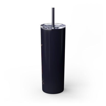 Osage Skinny Tumbler — Native Feather & Pipe Design 20oz Straw Cup