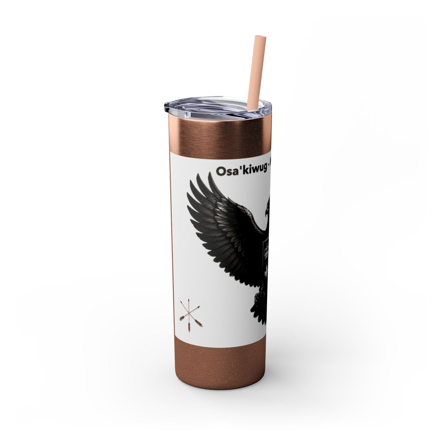 Sac Fox Skinny Tumbler with Straw, 20oz