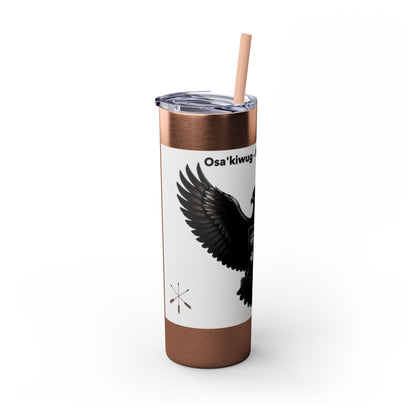 Sac Fox Skinny Tumbler with Straw, 20oz