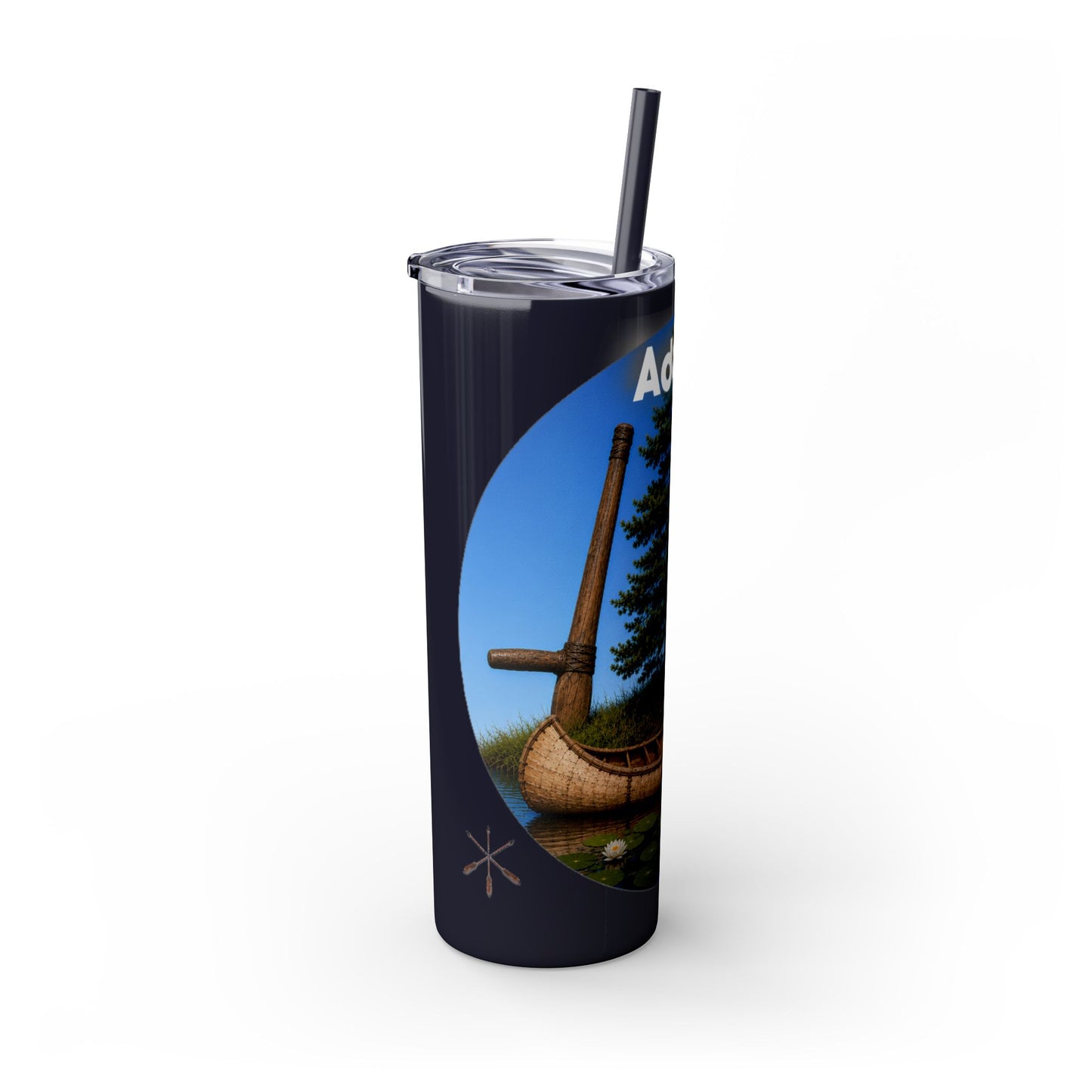 Ottawa Adawe Canoe Skinny Tumbler — 20oz Insulated Travel Cup with Straw