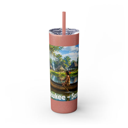 Seminole Skinny Tumbler with Straw, 20oz