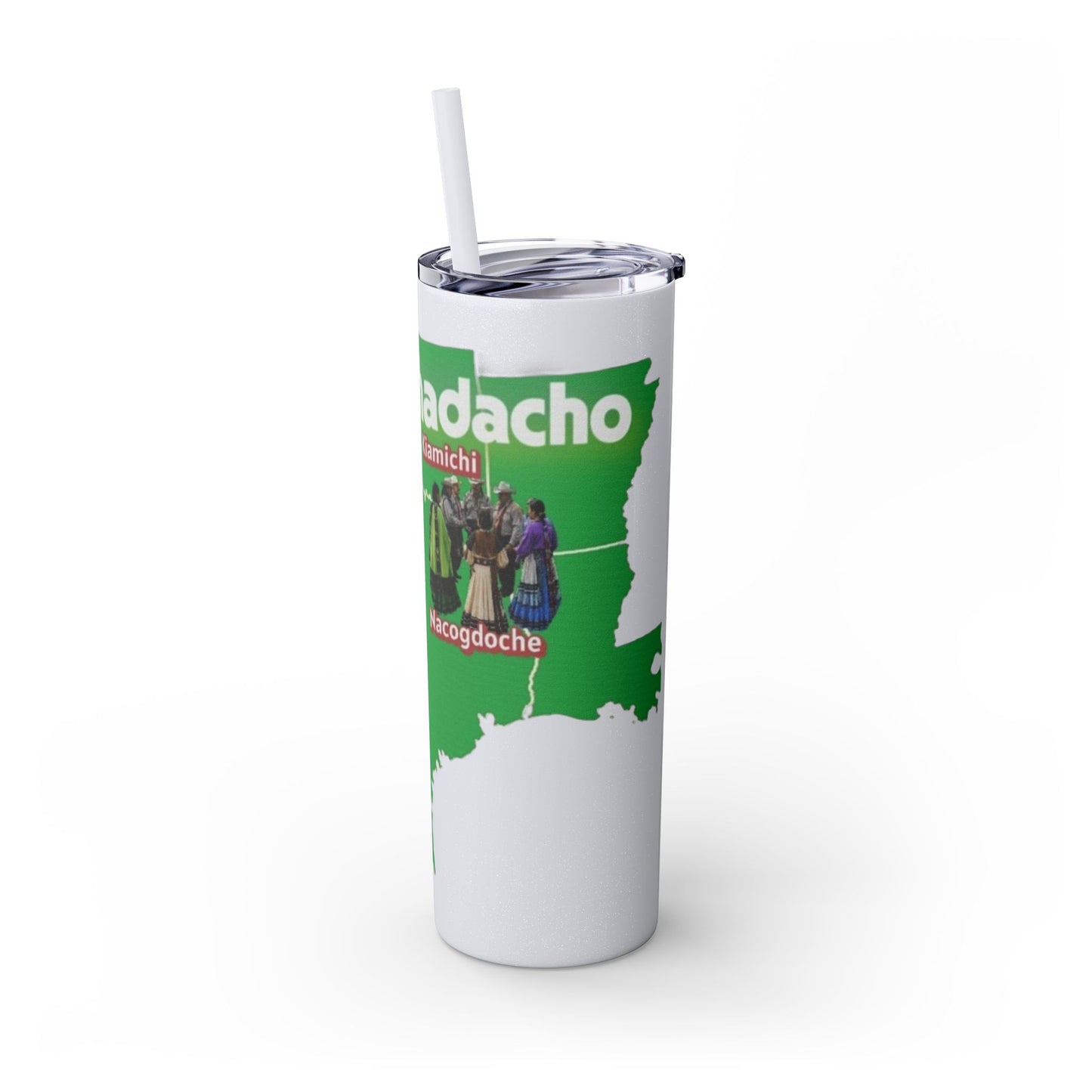 Caddo Kadohadoha Texas Map 20oz Skinny Tumbler with Straw