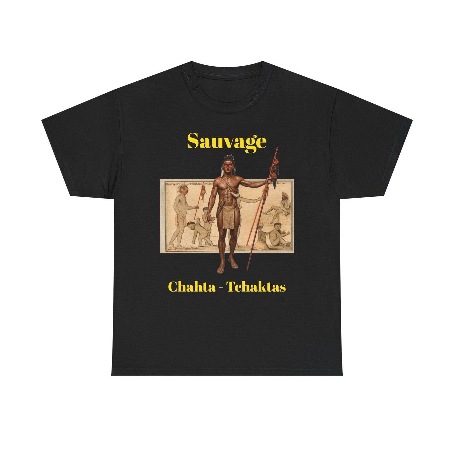 Savage Chahta Tchaklas Graphic Tee – Native American Heritage Art T-Shirt