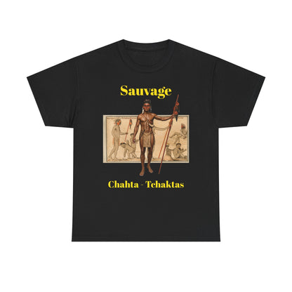 Savage Chahta Tchaklas Graphic Tee – Native American Heritage Art T-Shirt