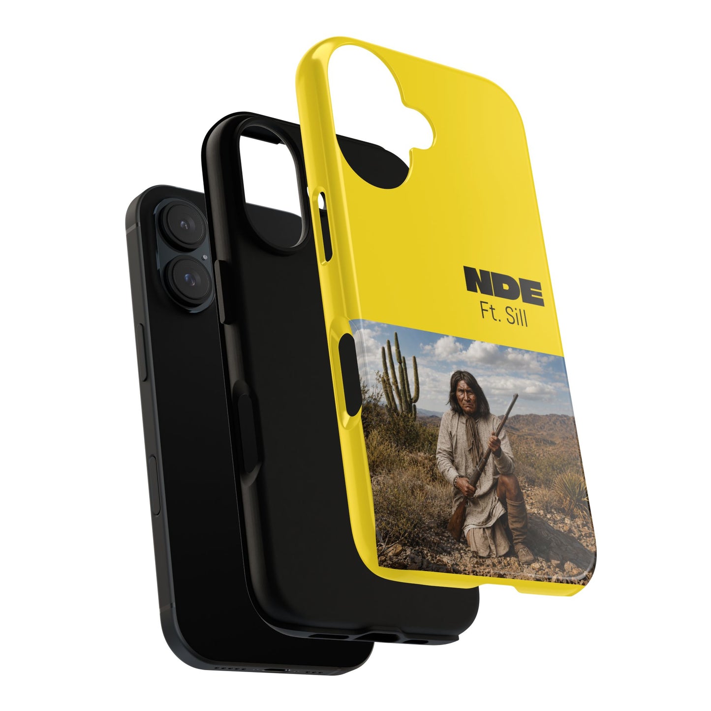 Ft. Sill Phone Case — Yellow ‘NDE Ft. Sill’ Desert Photo Protective Cover