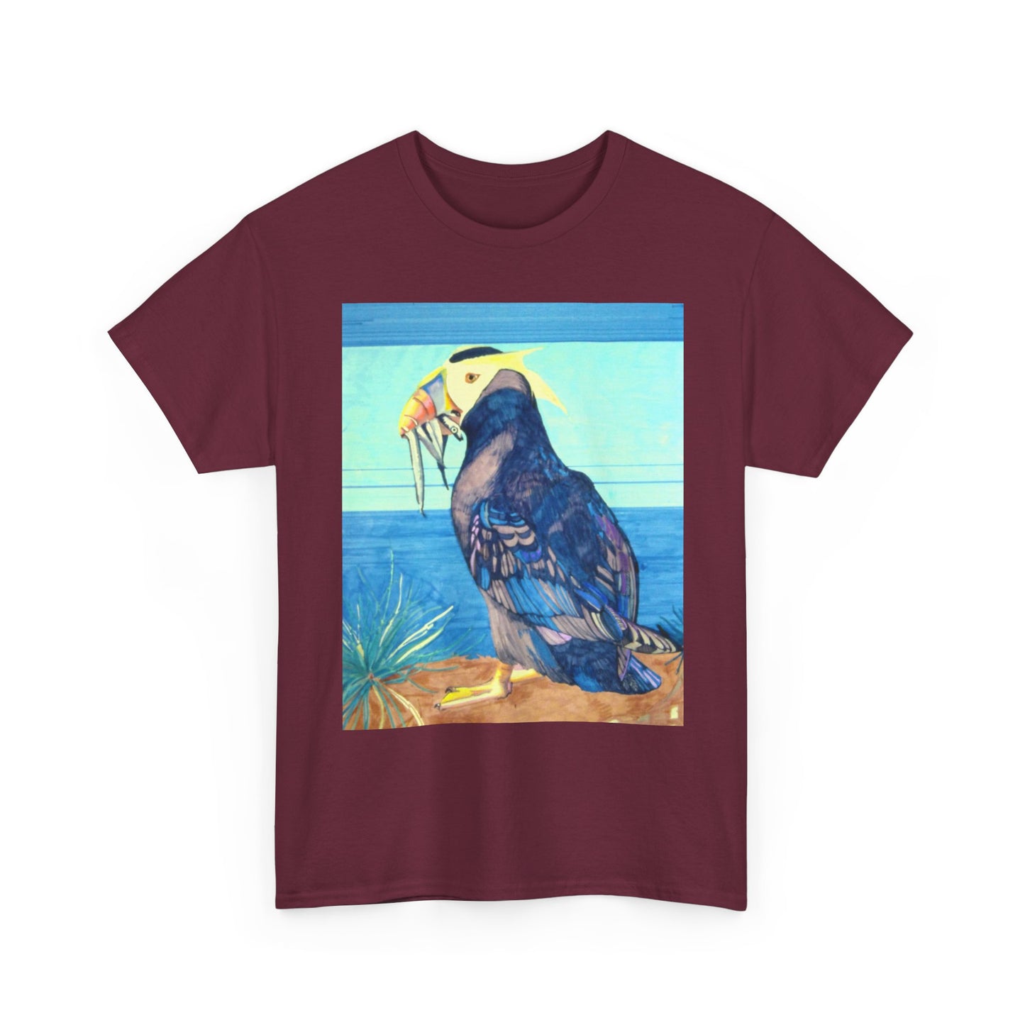Puffin Beach Tee — Vintage Seaside Bird Graphic T-Shirt