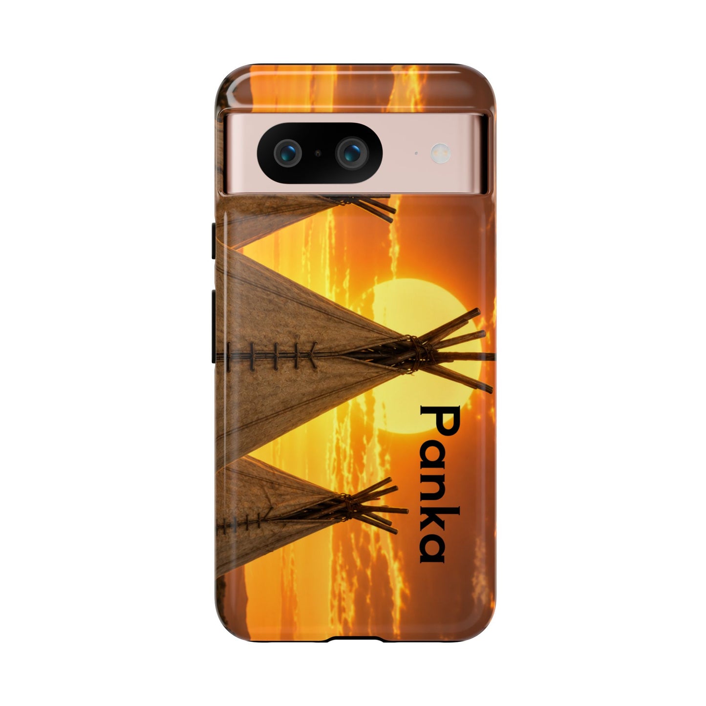 Ponca Sunset Tipi Phone Case — Personalized Native Teepee Landscape