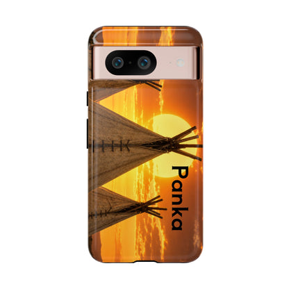 Ponca Sunset Tipi Phone Case — Personalized Native Teepee Landscape