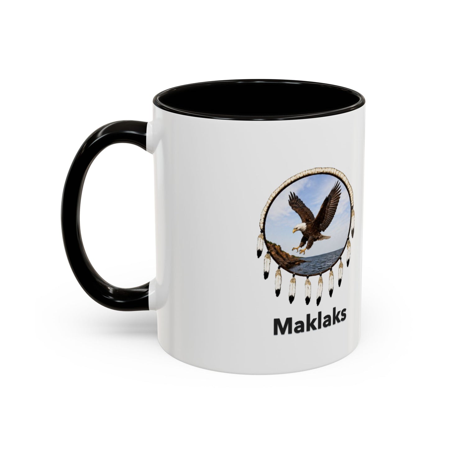 Modoc Eagle Ceramic Mug (11oz/15oz) – 'Maklaks' Native-Inspired Coffee Cup