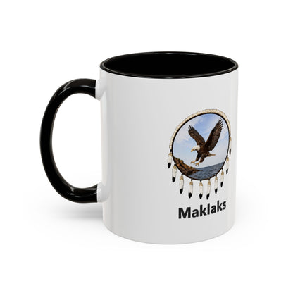 Modoc Eagle Ceramic Mug (11oz/15oz) – 'Maklaks' Native-Inspired Coffee Cup