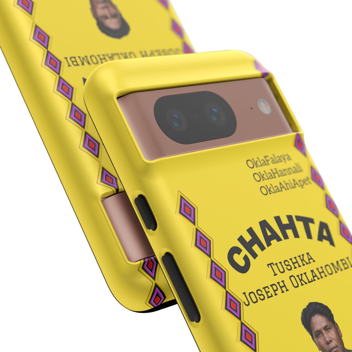 Chahta Tushka Joseph Oklahombi Yellow Phone Case — Native American Tribute Protective Cover