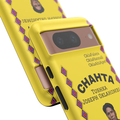 Chahta Tushka Joseph Oklahombi Yellow Phone Case — Native American Tribute Protective Cover