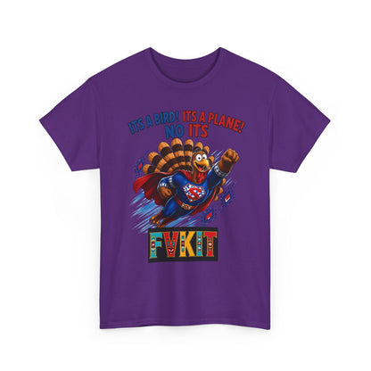 Turkey Superhero "It's a Bird! It's a Plane! No It's" with Arrow Back Print