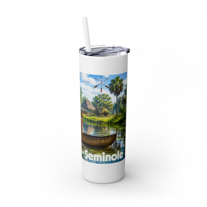 Seminole Skinny Tumbler with Straw, 20oz