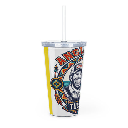Anglo Joe's Tulsa, OK Tumbler with Straw — Retro City & Dog Design